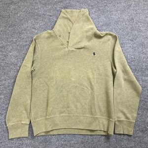 Polo Ralph Lauren‎ Cowl Neck Henley Sweater Mens XL Preppy Hipster Pony Cotton